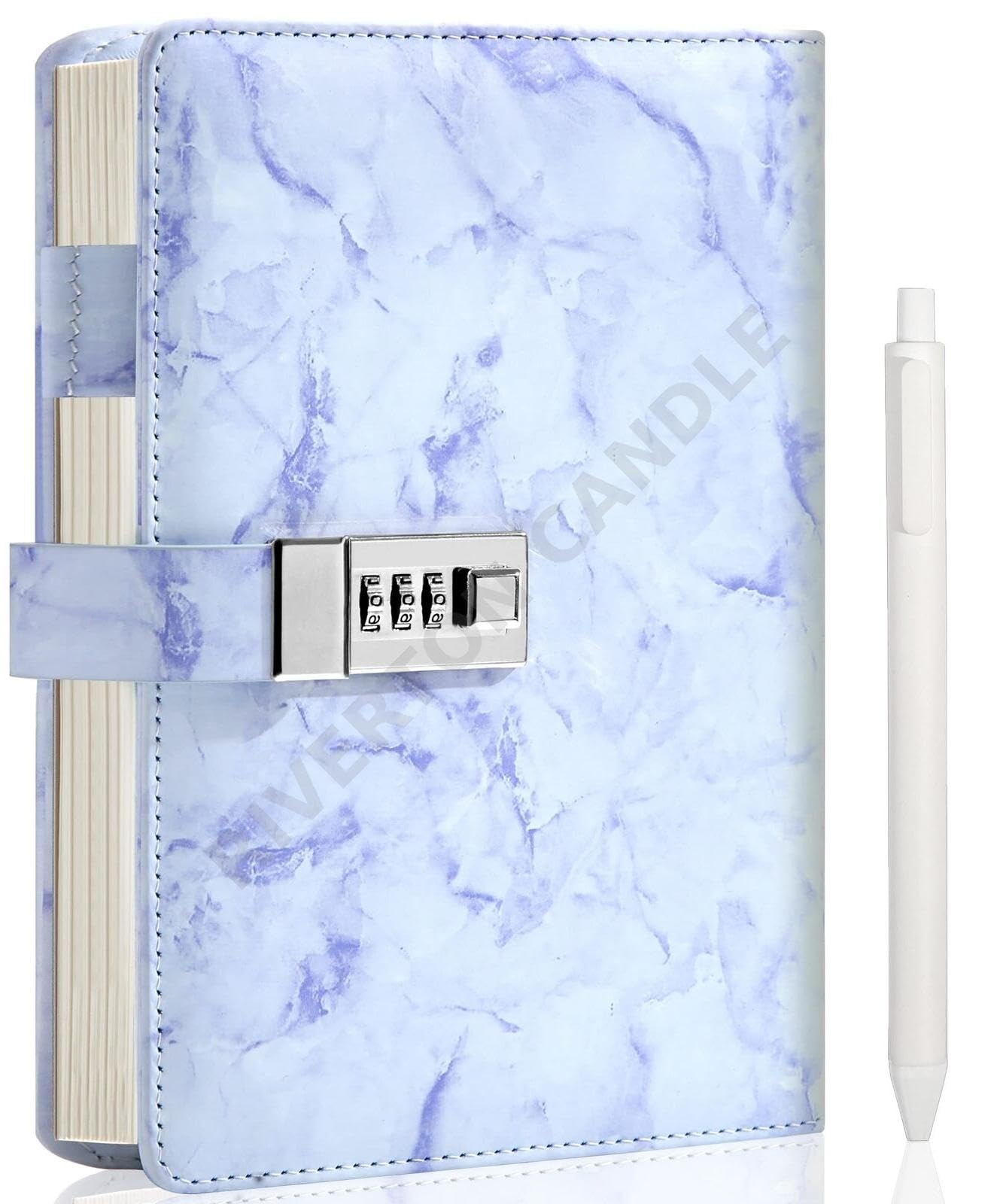 for Marble Diary with Lock for Girls and Women, A5 Secret Journal with Lock...