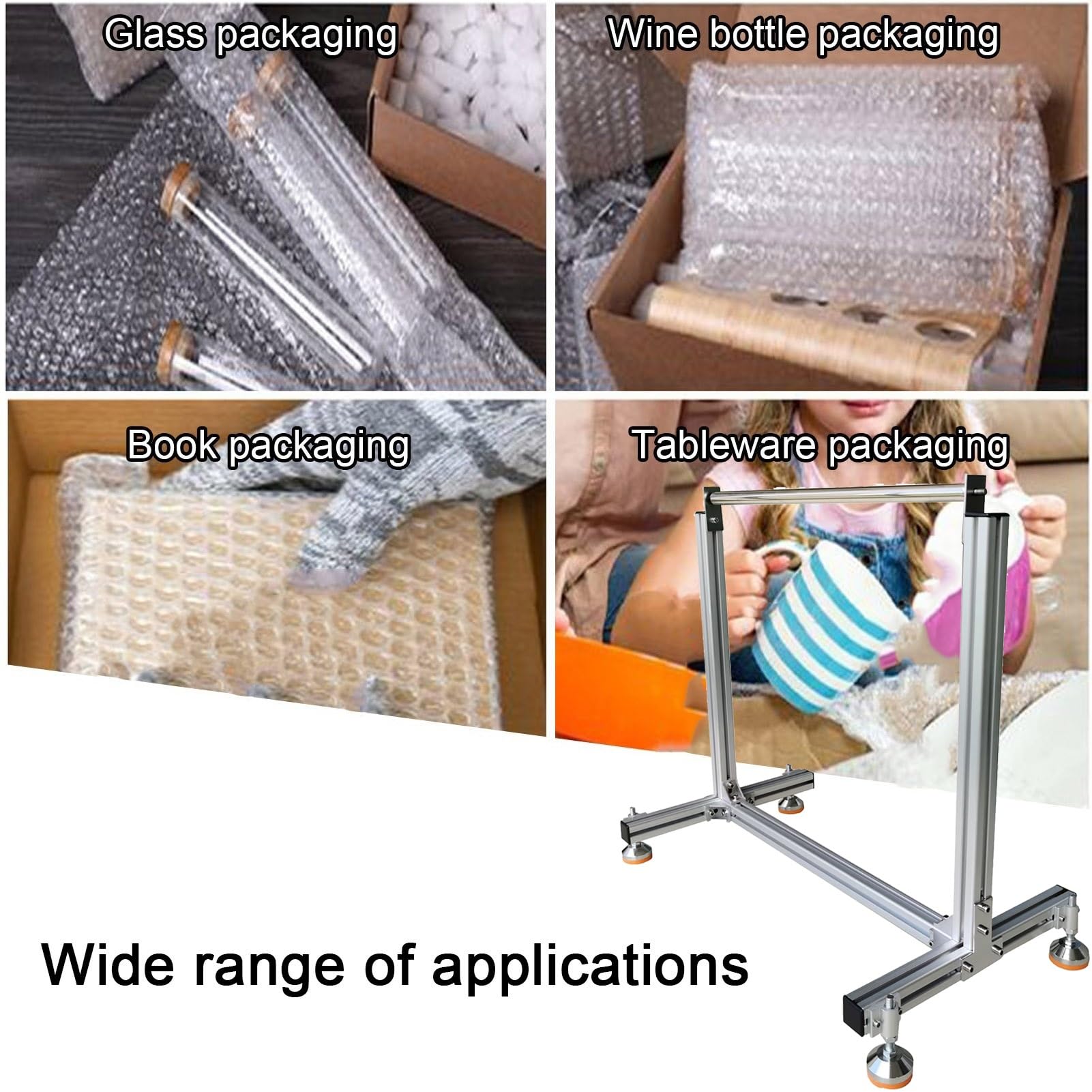 Dispenser resistente dell'involucro di allungamento, supporto commerciale dell'involucro della schiuma per magazzino, logistica, tavolo d'imballaggio