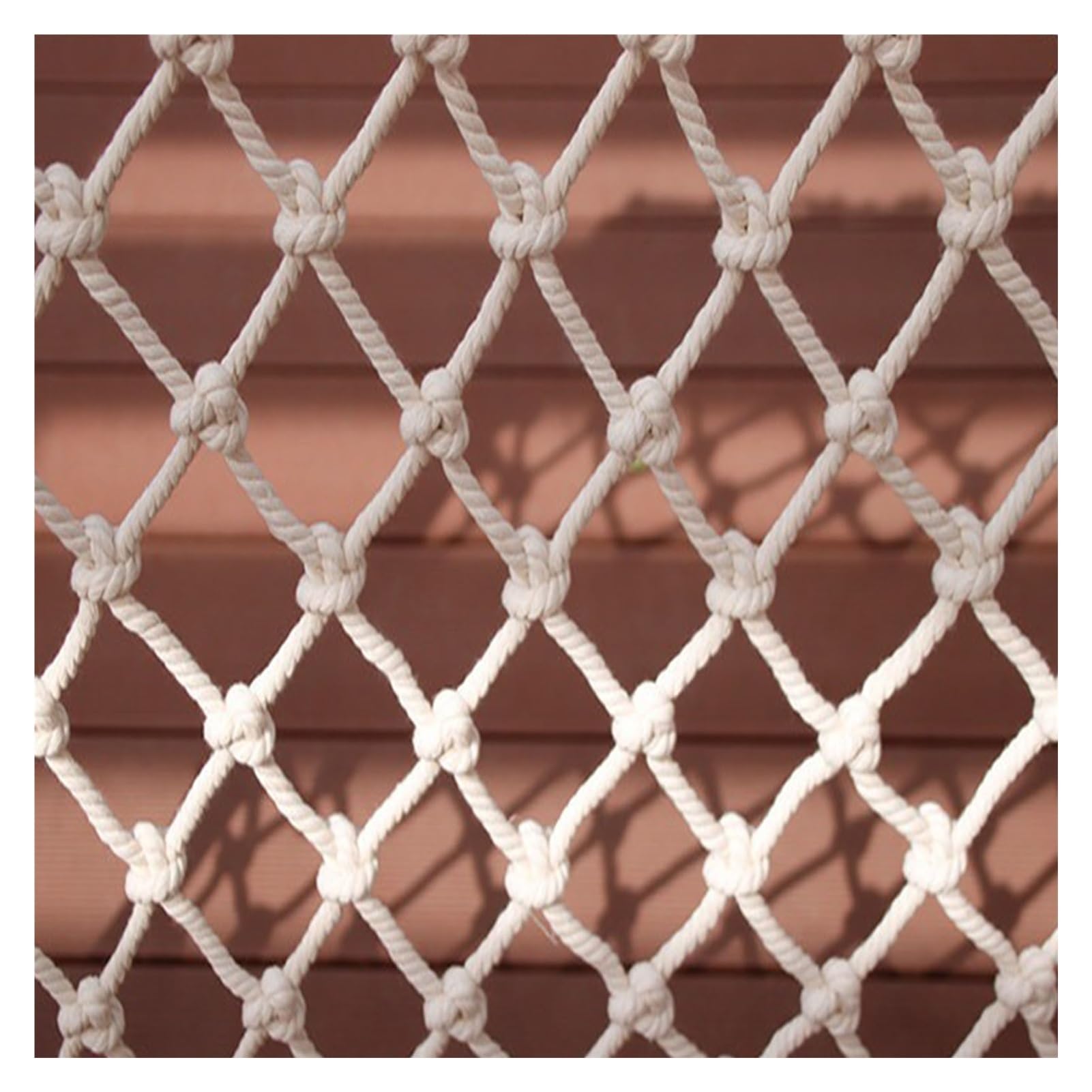 Loft Net 10 Cm Uniform Regular Mesh Openings Nets for Backyard Decorative Rope Netting Double-flight Staircases Corridors(2x4m/6.56x13.12ft)