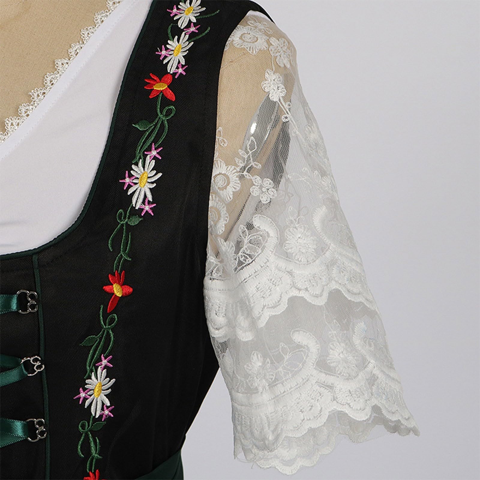Générique Kostium na Halloween, karnawał, gotycki, damski kostium, długa sukienka, koronka, welon, impreza, dla dorosłych, cosplay, vintage, A24