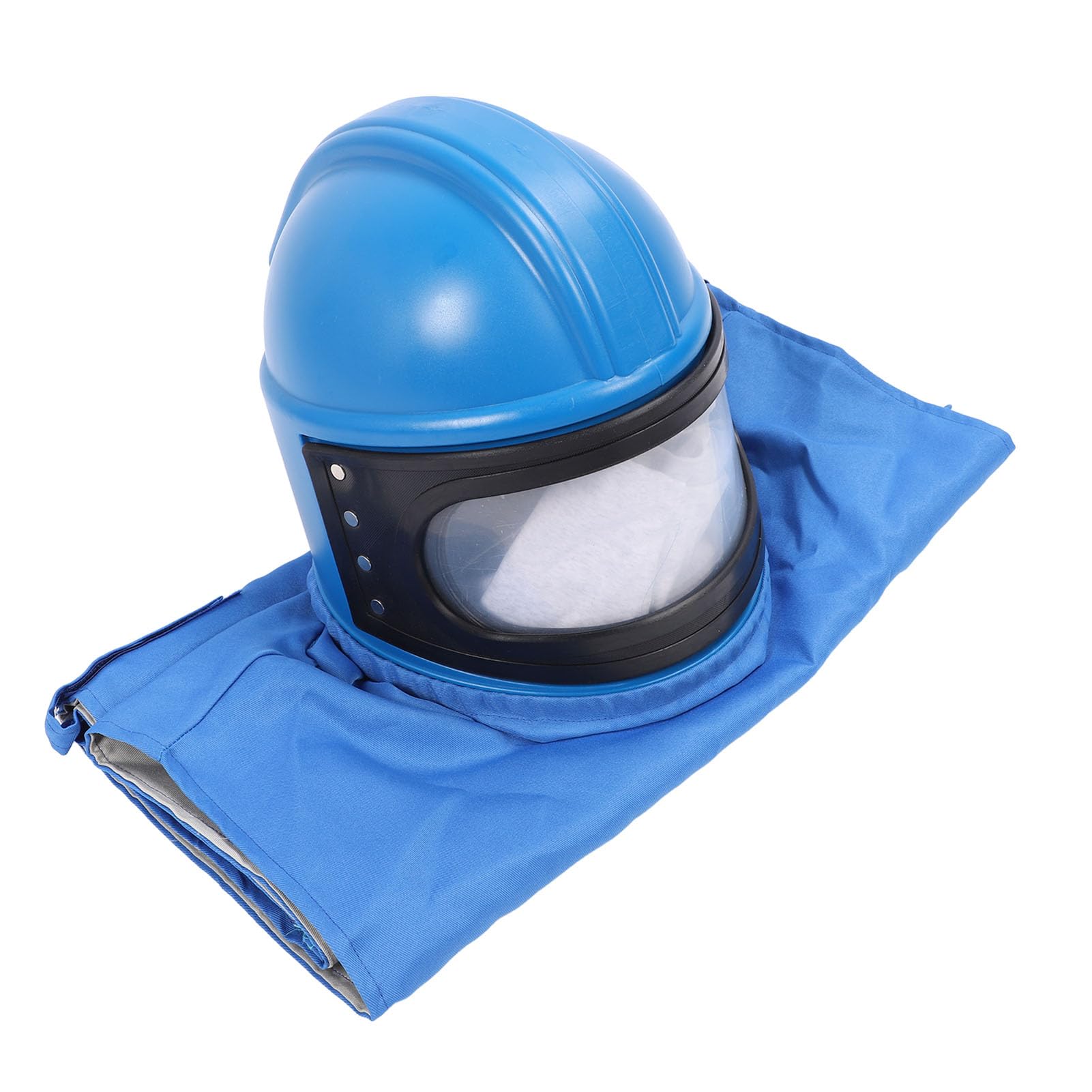 Casco de Profesional con Suministro de Aire: Capucha de Seguridad ABS de Servicio Pesado con Lentes de Protección Dual y Flujo de Aire Ajustable para Arenablas de/pulverización