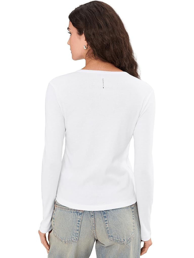 White AllSaints Stevie Long Sleeve Tee