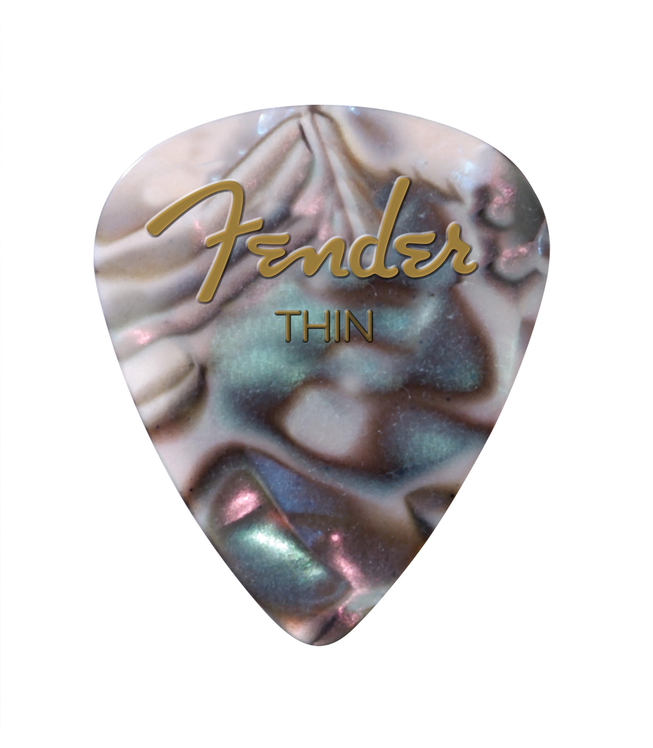 Fender Premium Celluloid Guitar Picks 351 Shape, Abalone, Heavy, 12-Pack