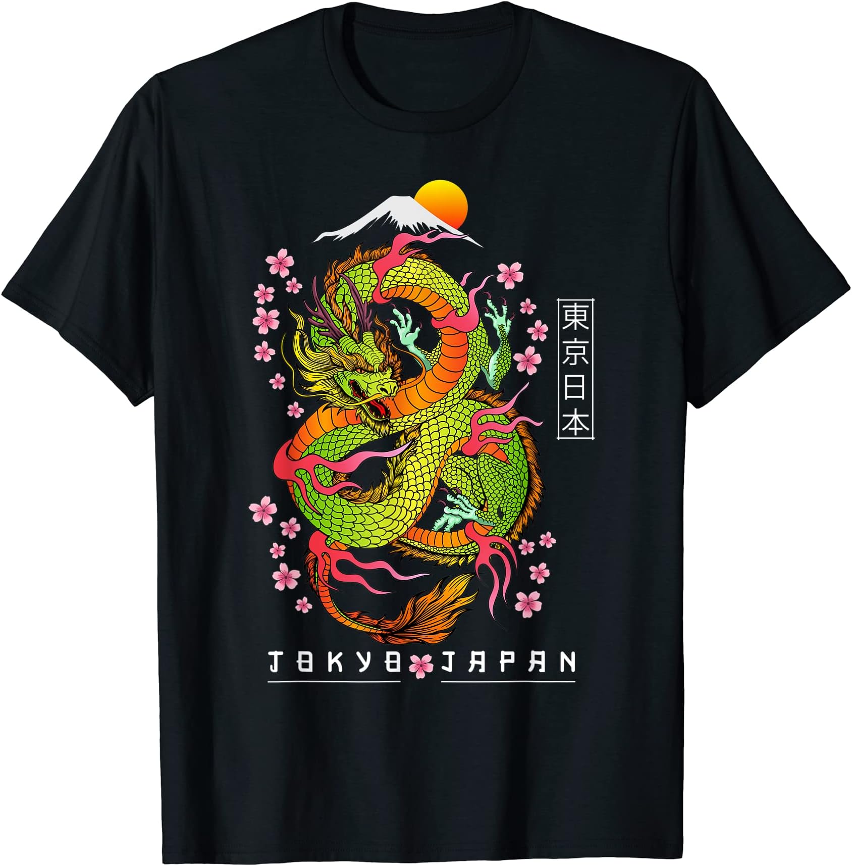 Japan Pop Culture Asian Streetwear Apparel Co.Japanese Aesthetic Dragon Tokyo Japan Asian 80โs Manga Anime T-ShirtOEKO-TEX STANDARD 100