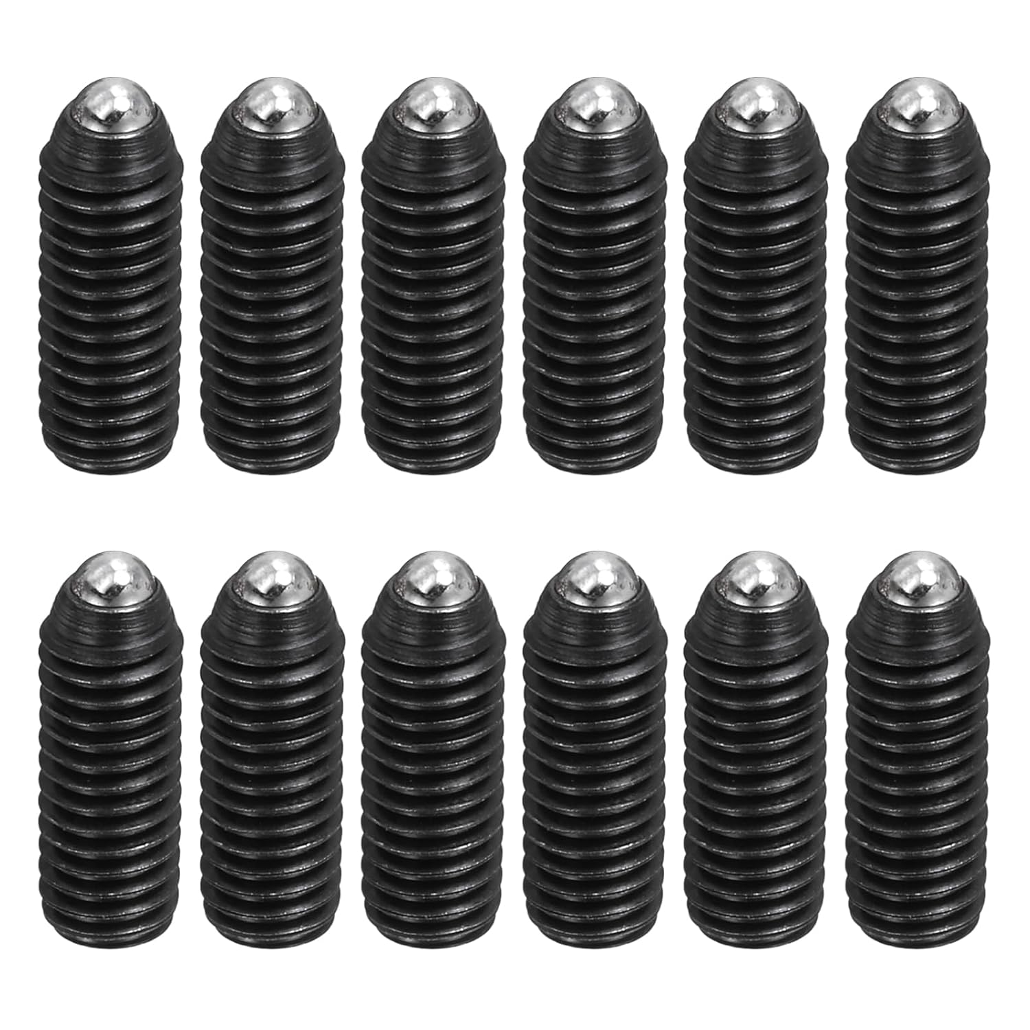 MECCANIXITY Black Ball Point Set Screws, M3x5mm Carbon Steel Hex Socket Spring Plungers Grub Screw for Industrial Electronic Machine Home Furniture Repair Workplaces, Pack of 12
