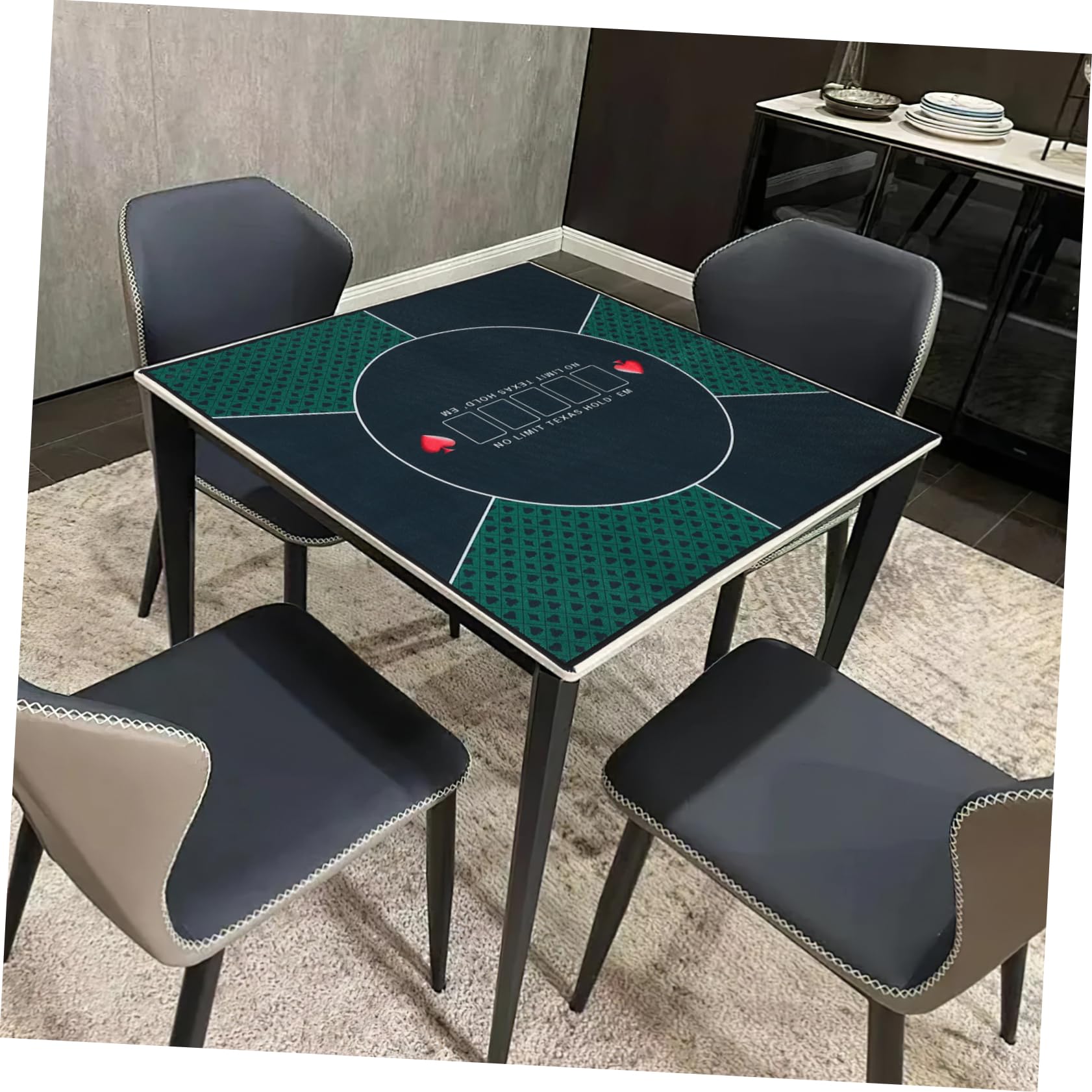 Gatuida Tappeto per Tavolo da Poker Rettangolare Design Stampato, Antiscivolo e Facile da Riporre per Giochi di Ruolo e Viaggi