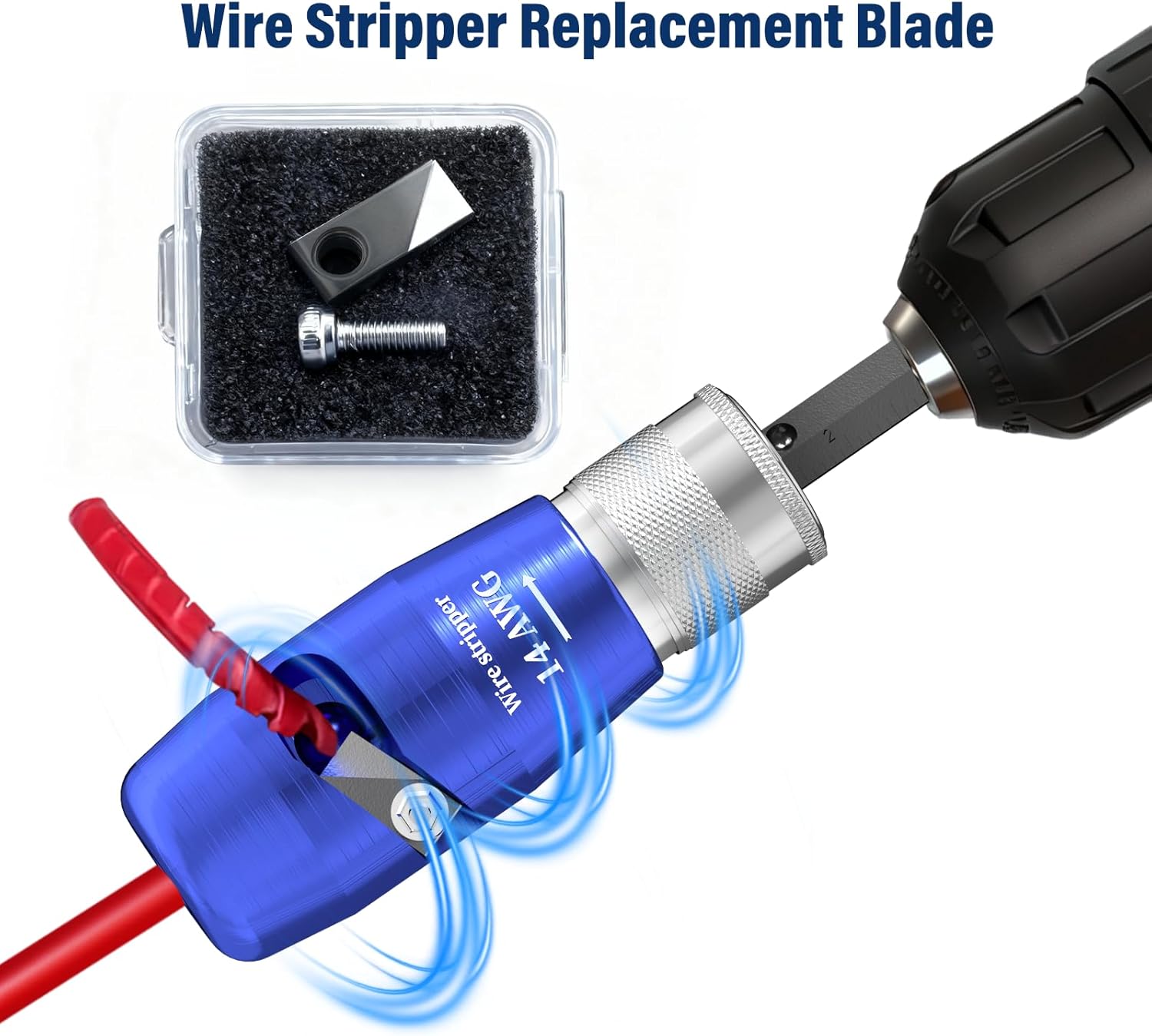 BURMONG Wire Stripper Replacement Blades, Precision Wire Stripping Tool Cutter Knife Blades, Durable Steel Blades for Cable Cutting & Electrician Tools, Compatible with Most Wire Strippers