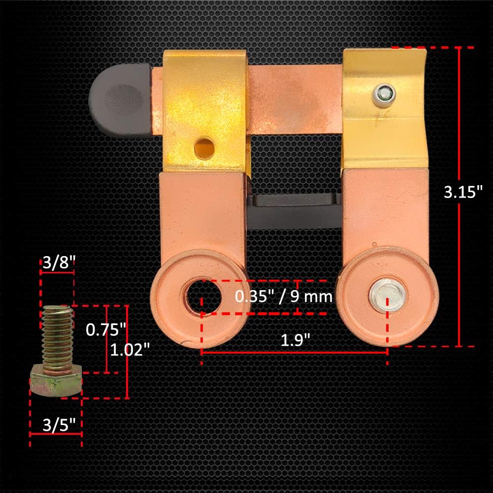 Side Post Knife Blade Master Switch, Ampper 12V / 24V Battery Disconnect Switch Isolator for Marine Car Boat RV ATV Vehicles (with Long Bolt)