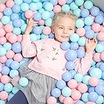TRENDBOX 100 pcs Macaron Ball Pit Balls Plastic Balls for Ball Pit Pool Playpen Babies Kids Children Birthday Parties (100 pcs)