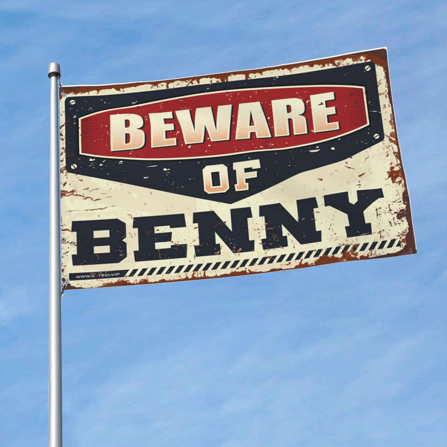 Funny Flags for Guys Beware of Benny Flag Baby Nursery Decor Camper Decor (Size : 152X244CM)