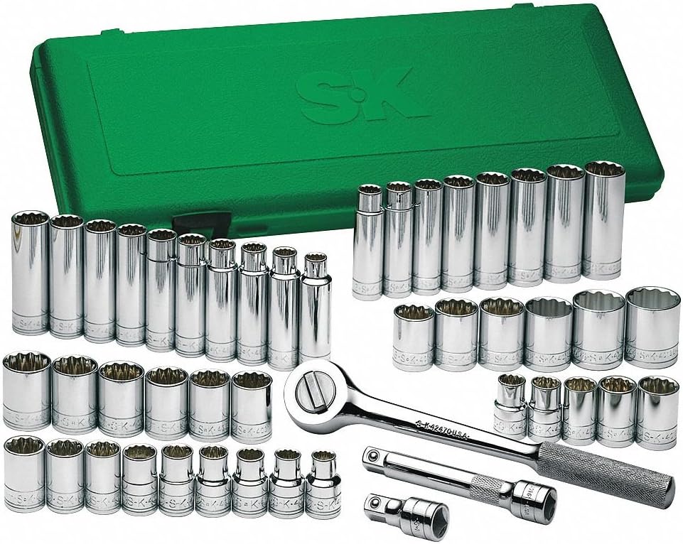 1/2 In Dr 12-Pt Fractional/Metric Socket Set - 47-Pc