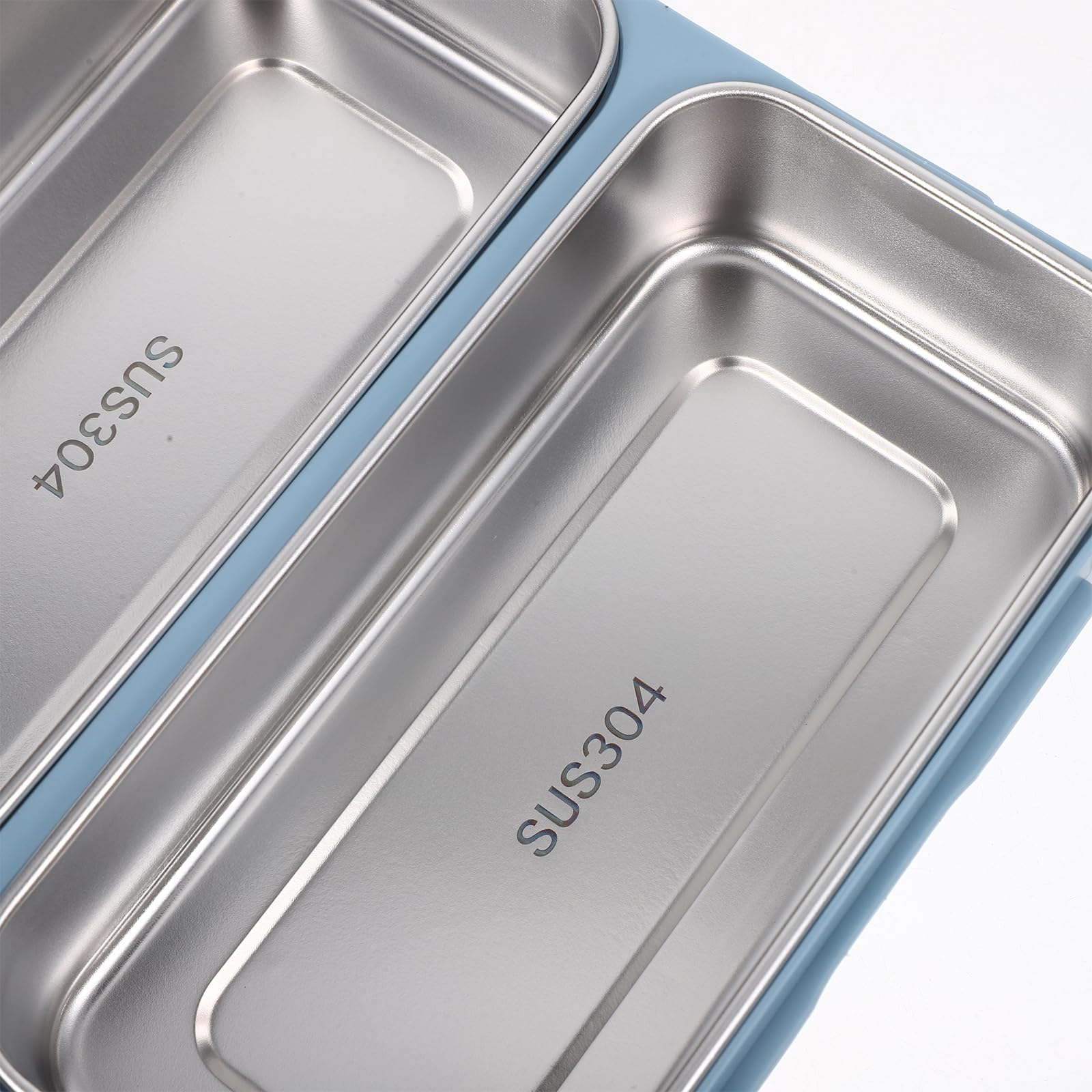 Cabilock Fiambrera de Acero Inoxidable 1100ml con 2 Compartimentos y Estructura en Capas, Diseño de Gran Capacidad a Prueba de Fugas para Uso Diario y Almuerzos en Oficina