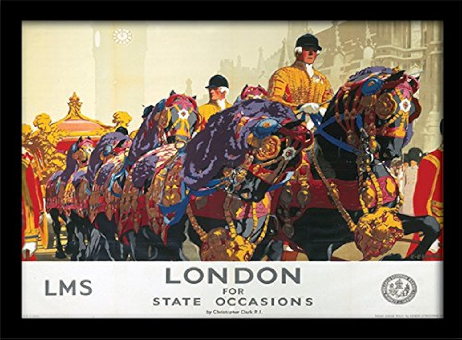 Affiche encadrée London souvenir cadre mural décoration maison salon 30 x 40 cm
