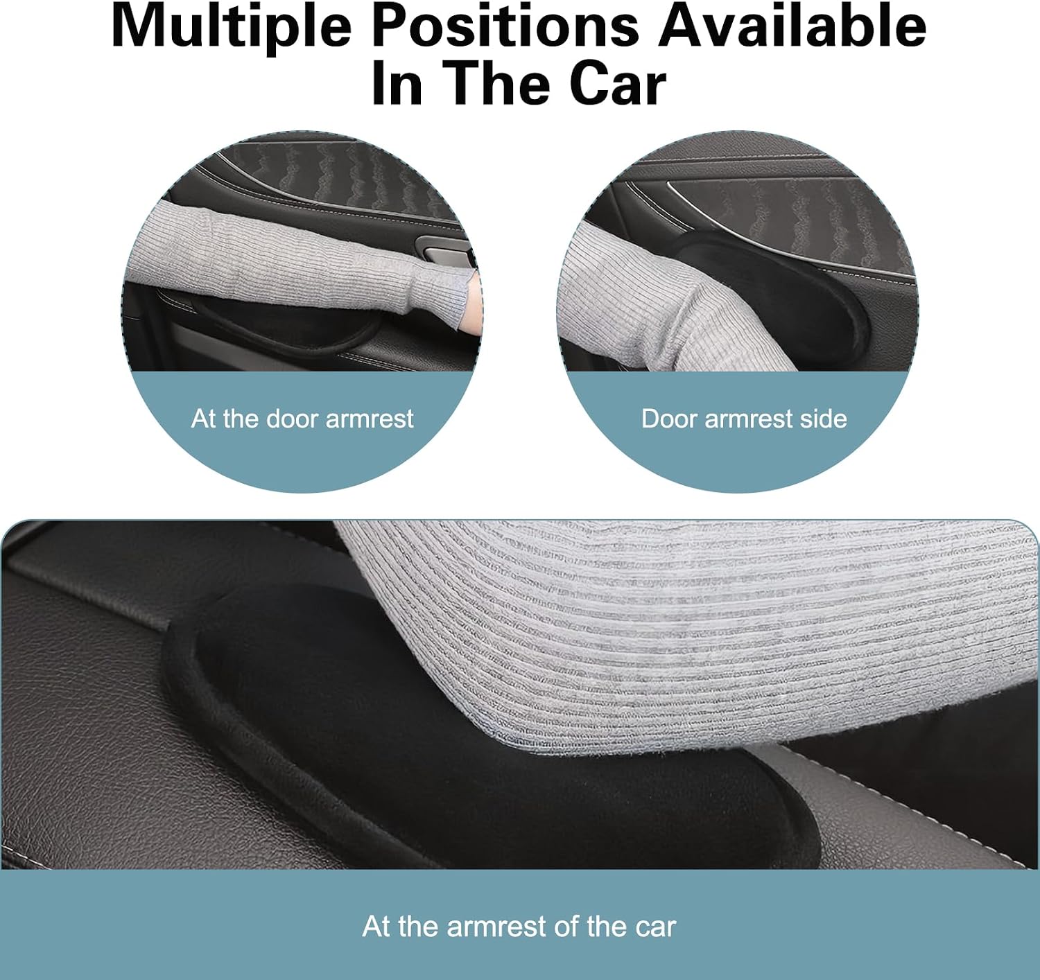 Car Knee Pad Cushion, Soft Comfort Memory Foam Support Mat, Car Knee Pad for Improving Driving Comfort, Universal for Most Cars, Trucks, SUVs (Black)