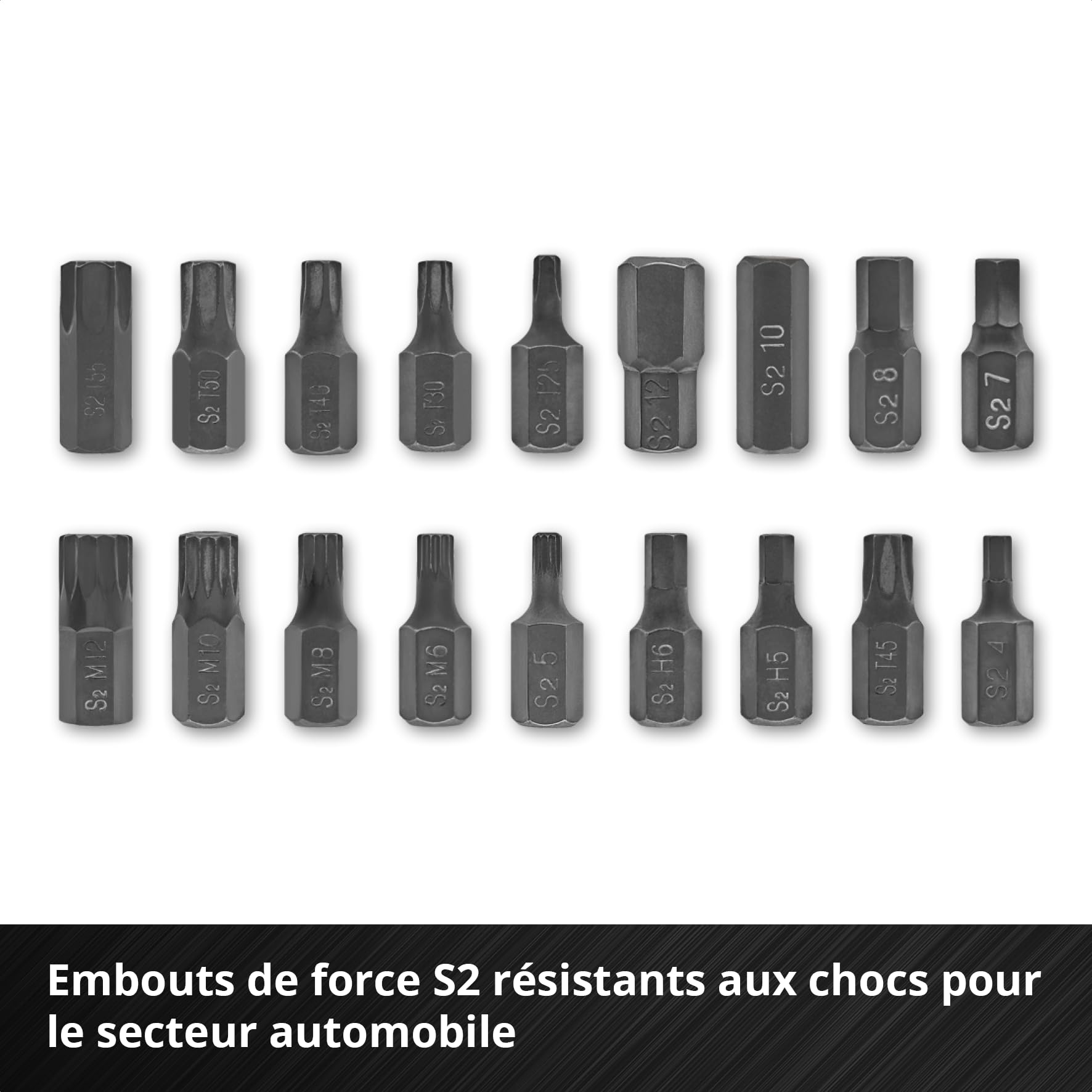 Einhell XL-CASE 32 pièces jeu de douilles à impact automobiles et d’embouts