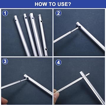 4 Pcs Tap Box Spanner Set, Shower Valve Socket Wrench Set, Dual-Ended Box Spanners for Taps, Metric 6-7mm 8-9mm 10-11mm 12-13mm Tube Spanner for Kitchen Back Nut Water Tap + 1 Tommy Bar
