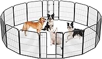 Vista 8 de BestPet Corral para perros 40 pulgadas, 8 paneles Cerca de alta resistencia de metal para ejercicio de mascotas Paneles de cerca