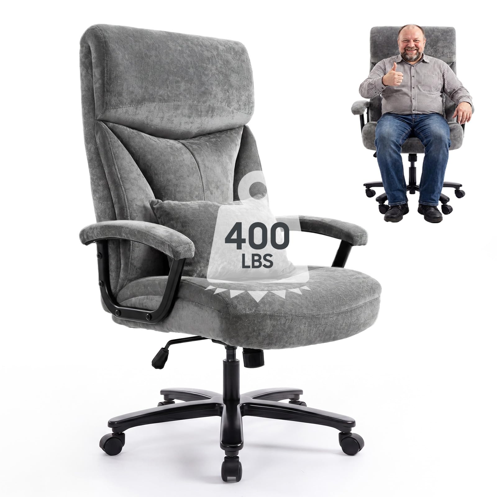 Bürostuhl 200kg, Chefsessel, Office Chair XXL Breiter Sitzfläche