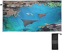 Vista 11 de Blueangle Flying Bumble Bees Toalla de playa – Toallas de viaje ligeras y compactas de gran tamaño – Toalla súper absorbente de secado rápido