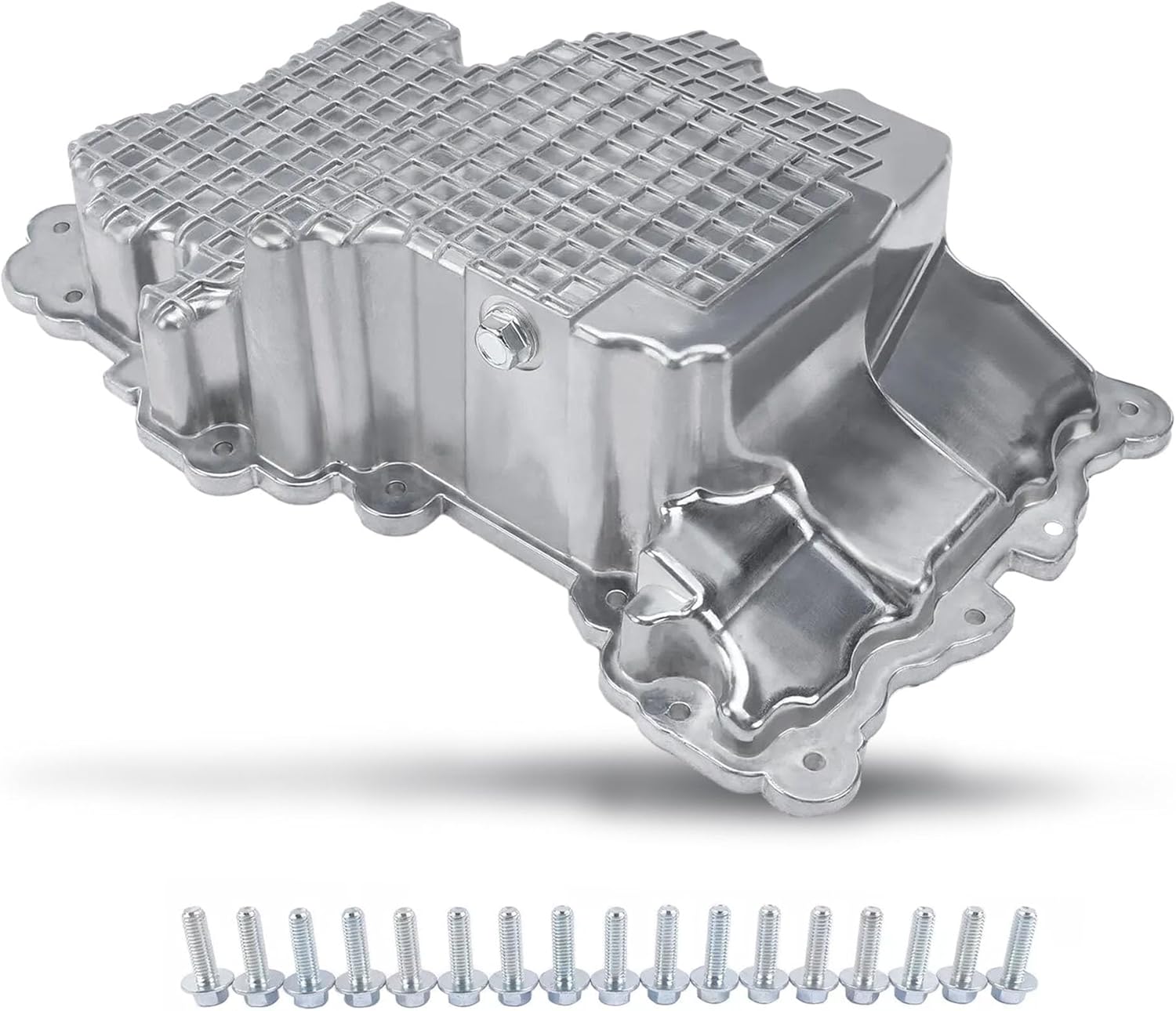 engine oil pan sump with drain plug compatible with ford edge fusion 2015-2019 lincoln continental mkx mkz 2016-2020 nautilus 2019-2020 replace ft4z6675a