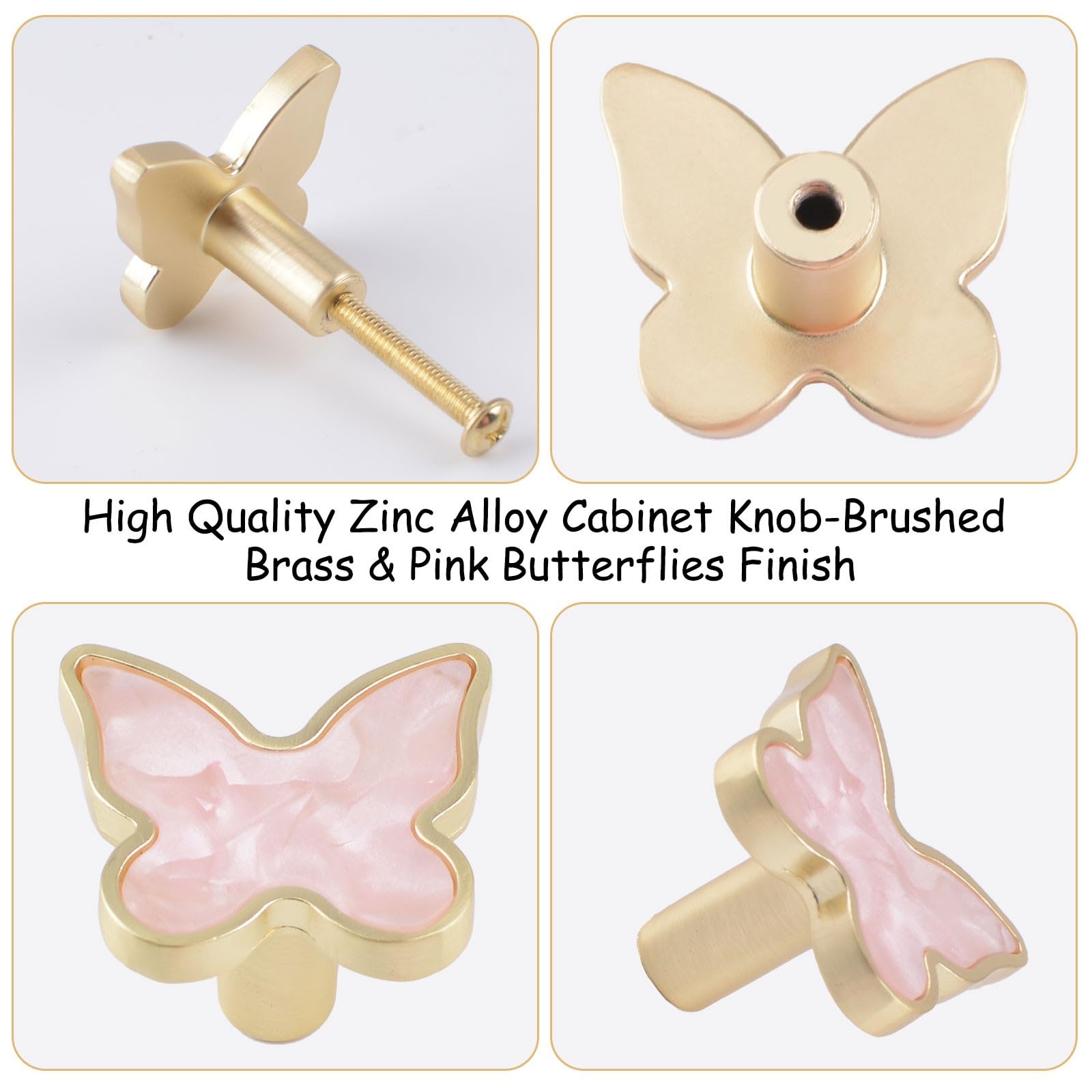 MOROBOR Decorative Butterfly Kitchen Cabinet Knobs - Image 4