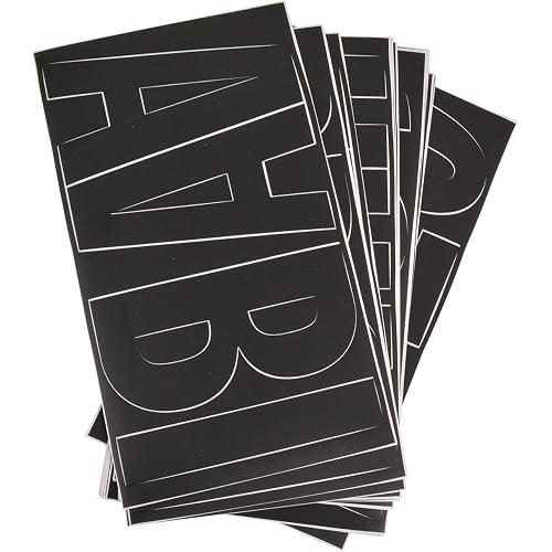 Westcott LetterCraft Removable Vinyl Letters, Number and Symbol Stickers, Franklin Gothic Font, 6-Inch, Black (15860)