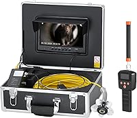 VEVOR 165ft Sewer Camera with 512Hz Locator, 9" Self-Leveling Drain Inspection Camera, 36X Zoom, IP68 Waterproof, 32GB Card