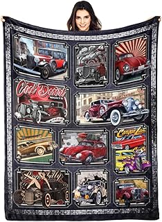 Retro car Vintage car Gift Ultra-Soft Throw Blanket 50"x40" Comfortable Gifts for Bed Sofa Dorm Decor Bedding Bedroom