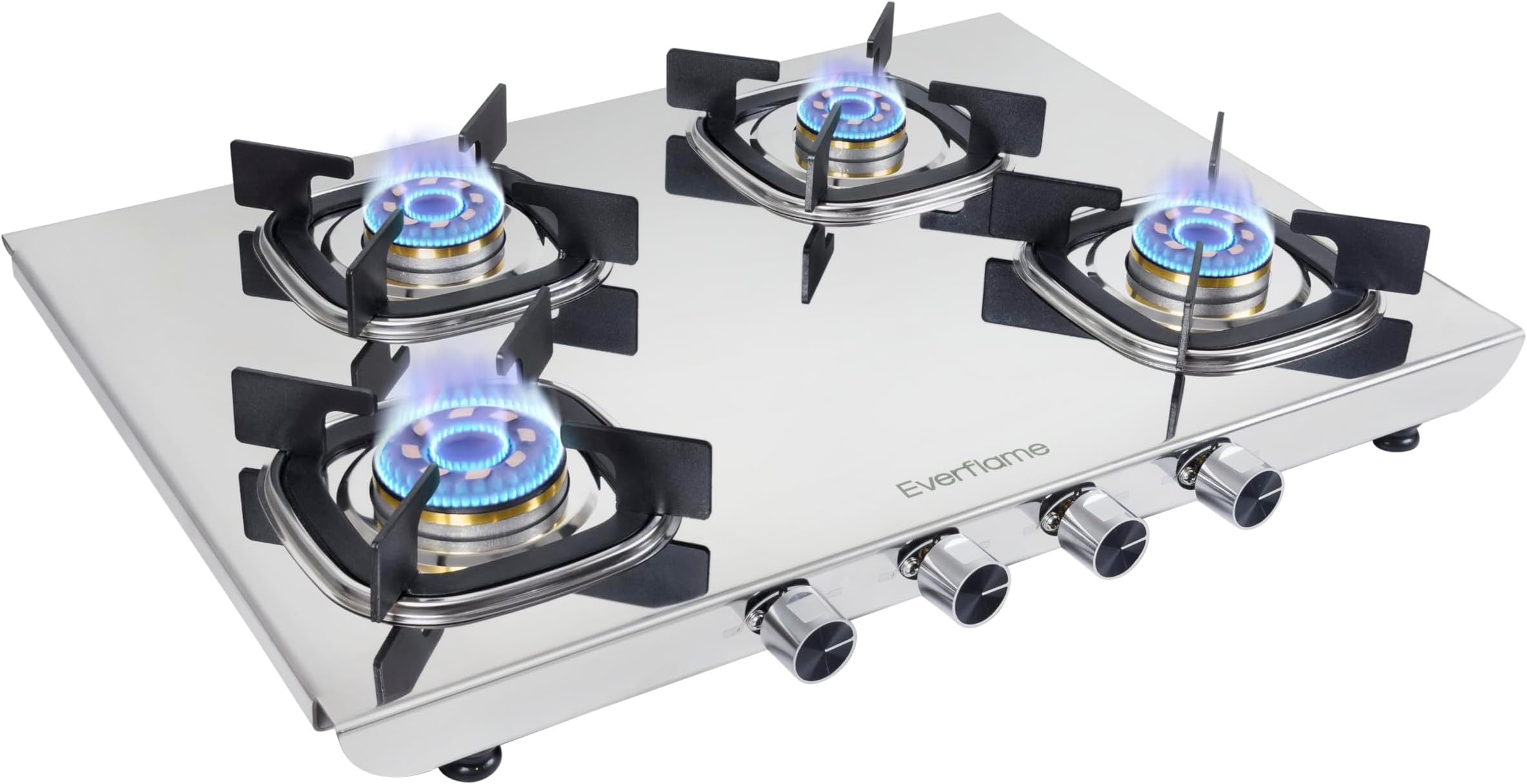 Everflame Photon Bahubali 4 Burner Gas Stove | Heavy & Durable Stainless Stee...