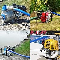 Vista 7 de Manguera de descarga plana de PVC de 2 pulgadas de diámetro interior x 25 pies con conexiones Camlock C y E de aluminio, mangueras de bomba