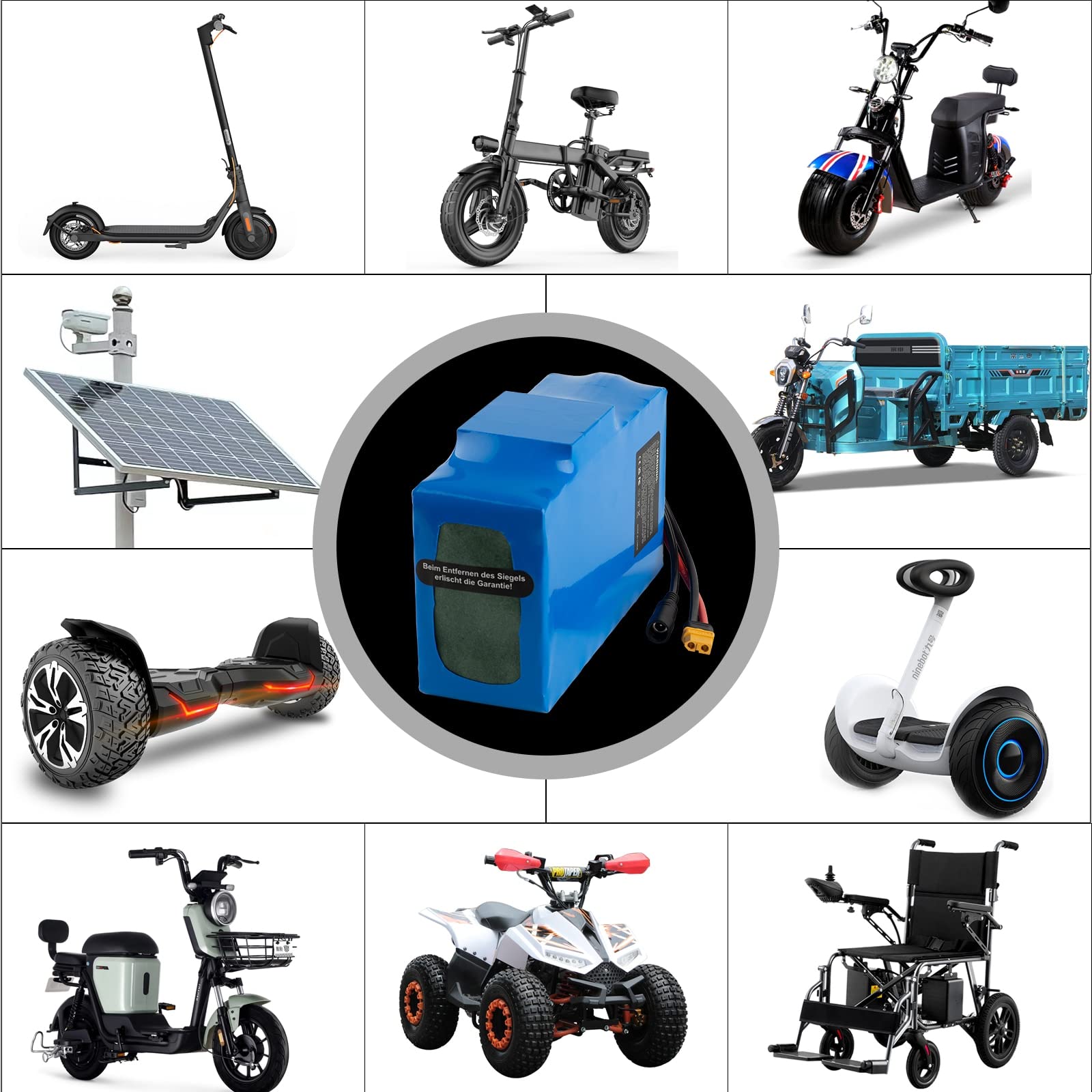 Batterie de vélo électrique 36V Batterie Lithium-ION 9Ah 12Ah 18Ah 20Ah avec Chargeur 42V 200W-1200W 250W 300W 400W 500W 800W 1000W pour Scooter, etc.