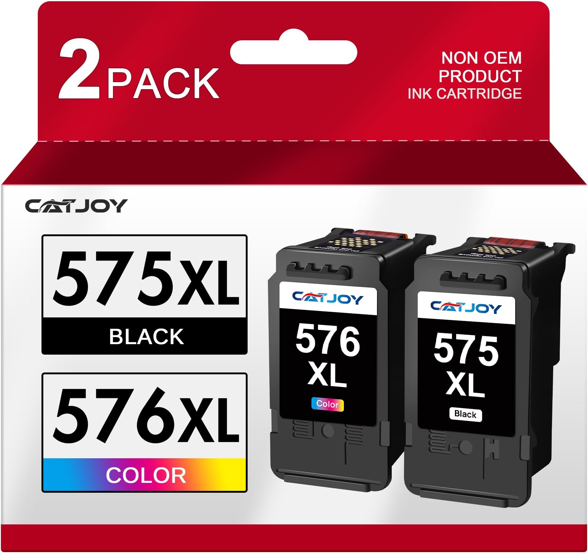 PG-575XL CL-576XL Ink Cartridges，575XL 576XL Printer Cartridges Replacement for Canon 575 576 Ink Cartridges for Canon PIXMA TS3550i TR4750i TR4755i TS3750i TR4751i Printer (1*Black, 1*Colour)