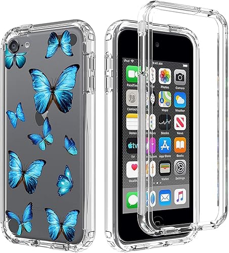 Miniatura 6 de Funda para iPod Touch 6Touch 5Touch 7 Funda transparente para niñas, TPU suave 360 cuerpo completo, a prueba de golpes, híbrida, transparente, para
