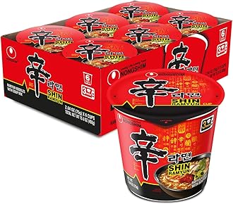 Nongshim Shin Original Ramyun Cup, 2.64 Ounce (Pack of 6)