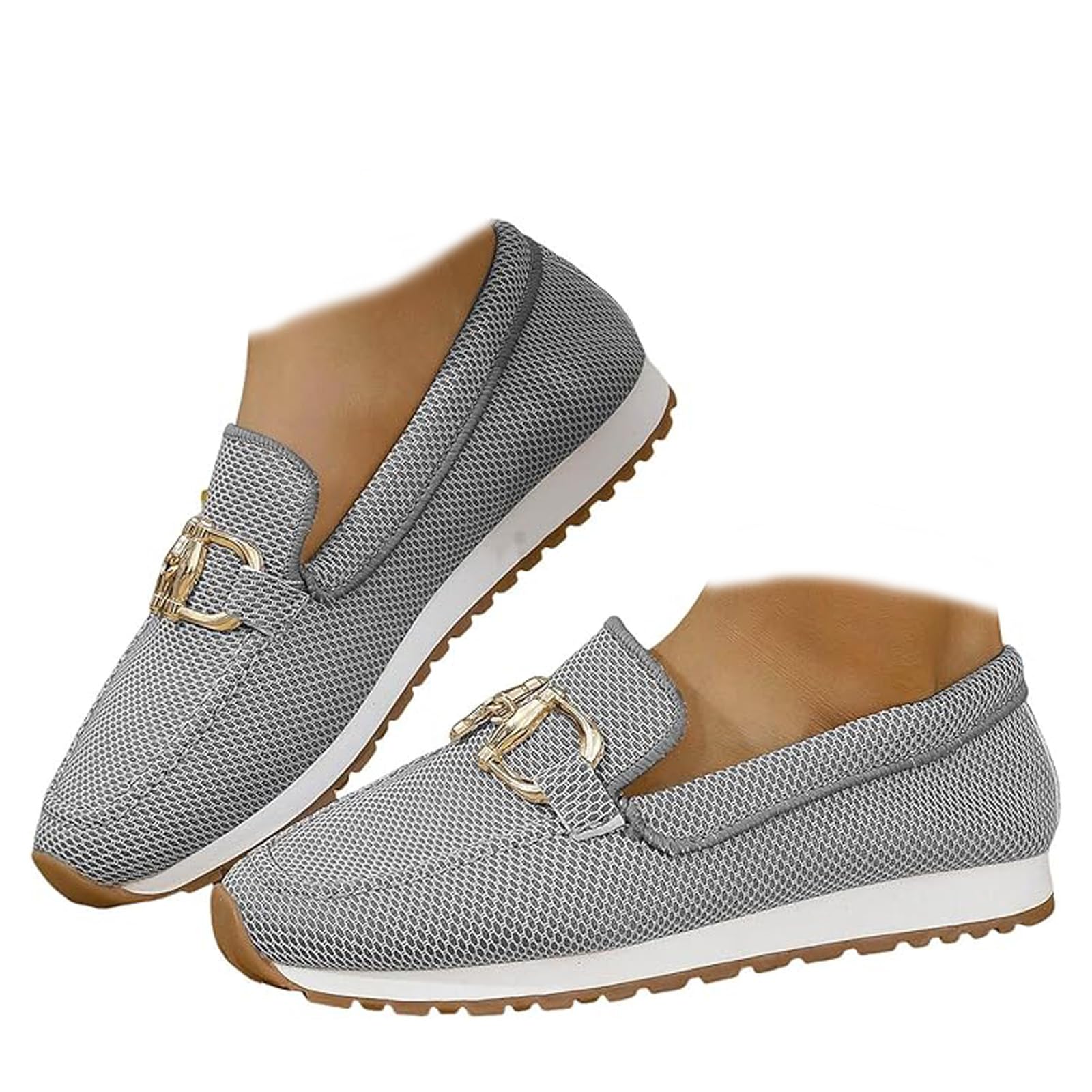 Orthopedic Sneakers for Women 2026 Women's Casual Loafers Lightweight Penny Work Loafer Slip On Shoes with Arch Support Business Non-Slip Walking Boat Shoes