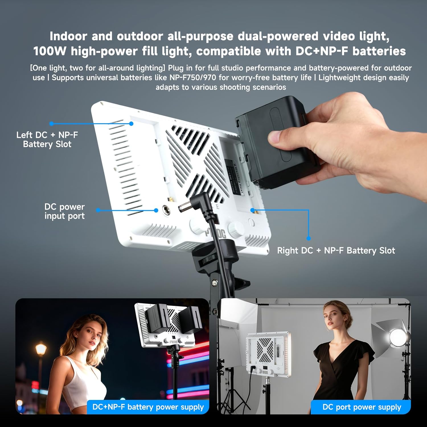 YSKE-100W RGB LED Photography Light & Panel Light, Professional Camera Light Video Light with Softbox Lighting Kit, Continuous Selfie Light for Podcast, YouTube, Video and Photography Lights.