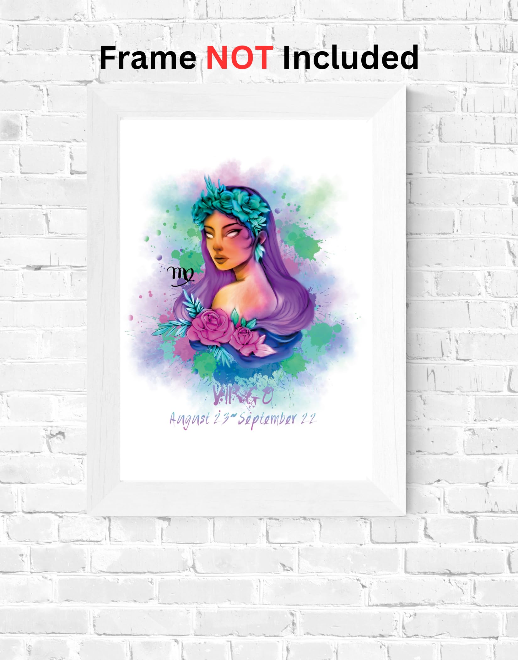 Amazon.com: H+CO Inspired Virgo Zodiac Sign – The Virgin, Colorful