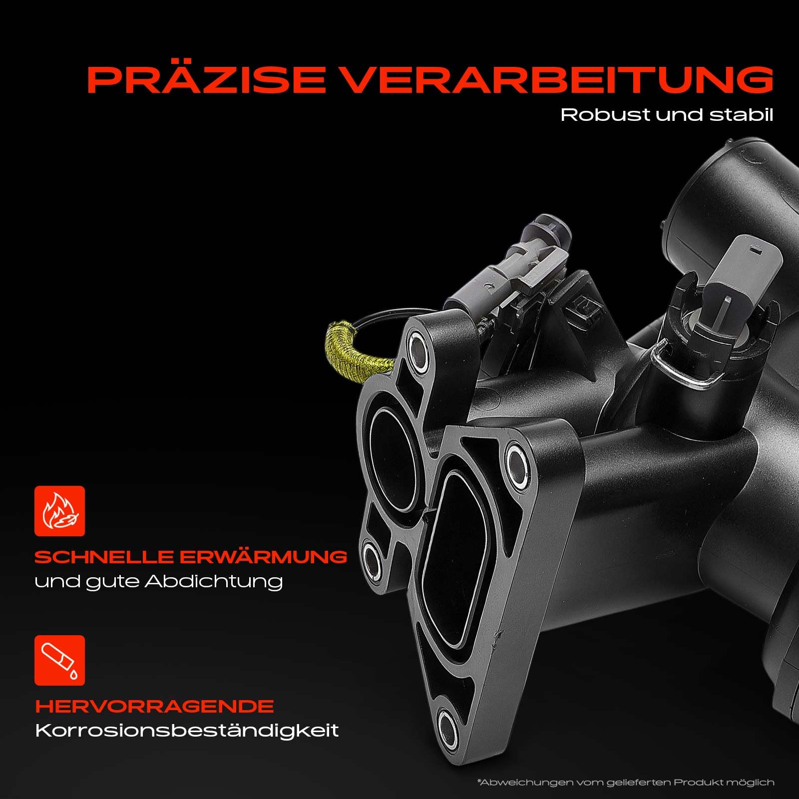 Frankberg Termostato del liquido di raffreddamento 460436 LR105975 | Compatibile con: Discovery Sport L550, Discovery Sport Van L550, R.a.n.g.e R.o.v.e.r Evoque Cabriolet L538