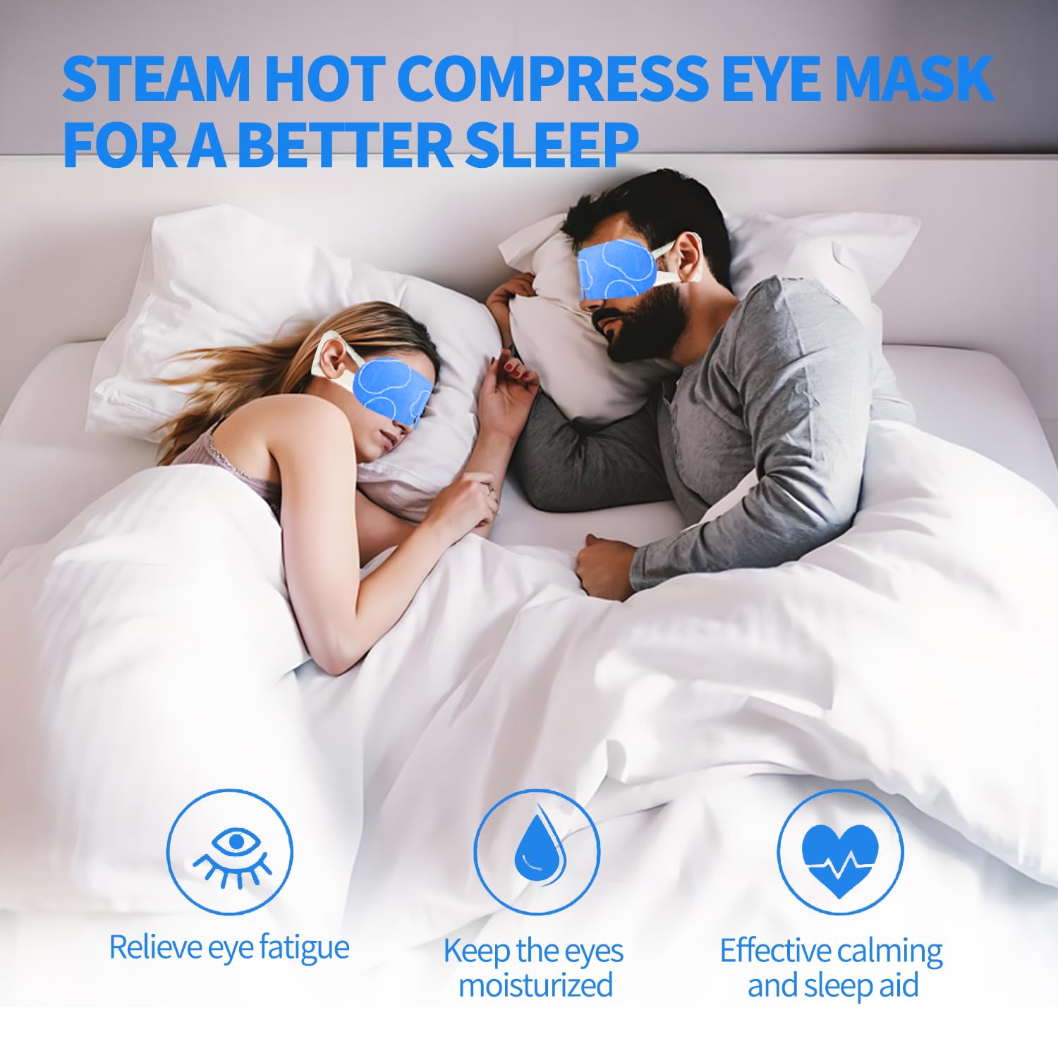 48 Packs Steam Eye Mask for Eyes, Warm Compress Eye Mask, Self Heating Eye Masks Help for Eye Spa, Disposable Heated Eyes Mask for Sleeping Relief Stress Eye Fatigue(Unscented) - Image 5