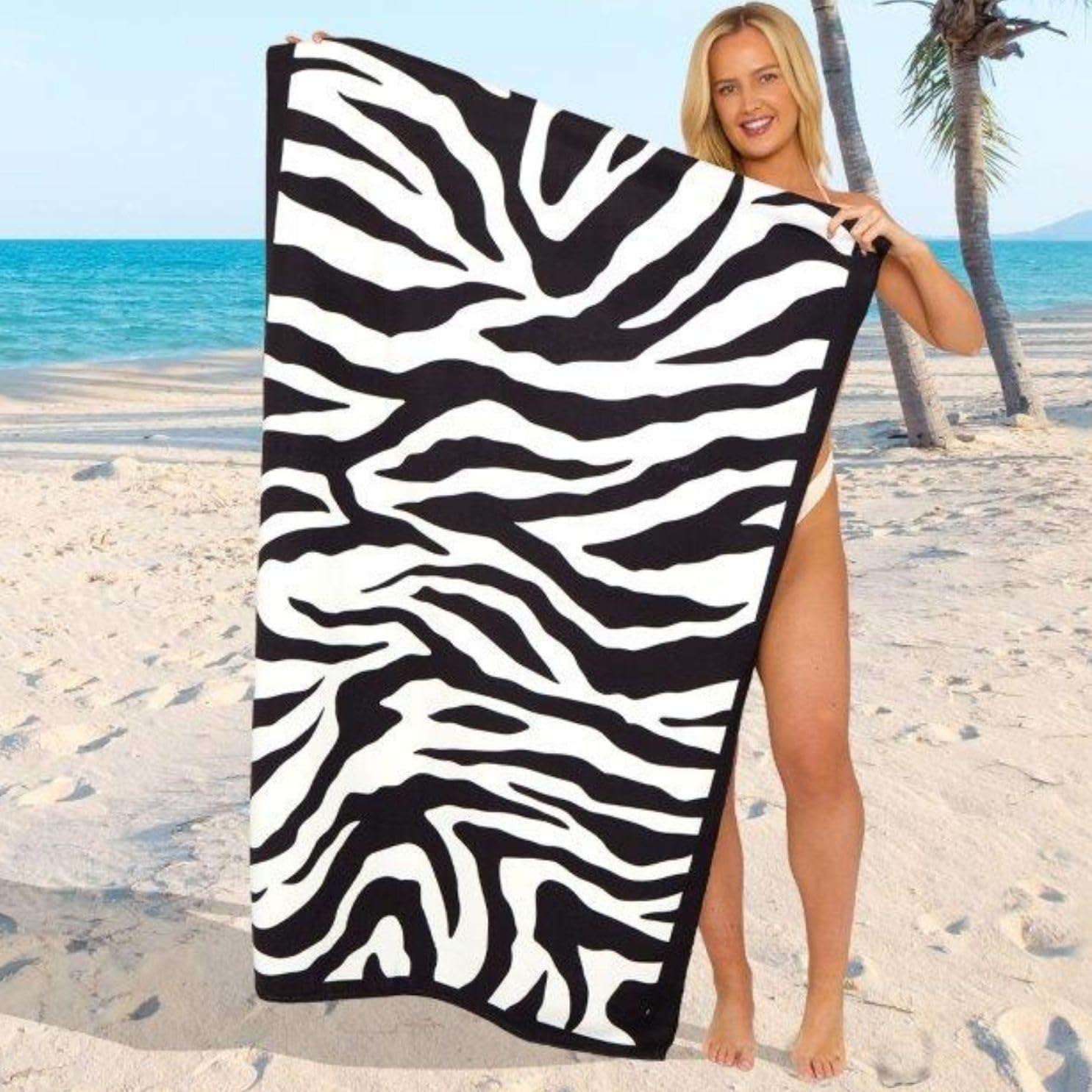GC GAVENO CAVAILIA Extra Large Beach Towel for Adults - Quick Dry Microfibre Printed Beach Towels - Super Absorbent Beach Towel for Swim (180 x 100 cm) - (1 Piece) Soft, Sand Free,Lightweight - Multi — view 13