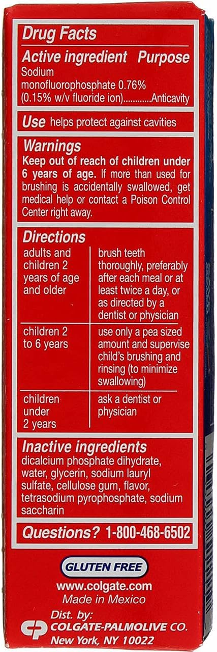 Colgate Cavity Protection Fluoride Toothpaste, Great Regular Flavor, Travel Size TSA Aproved, 1 Ounce (Pack of 8)