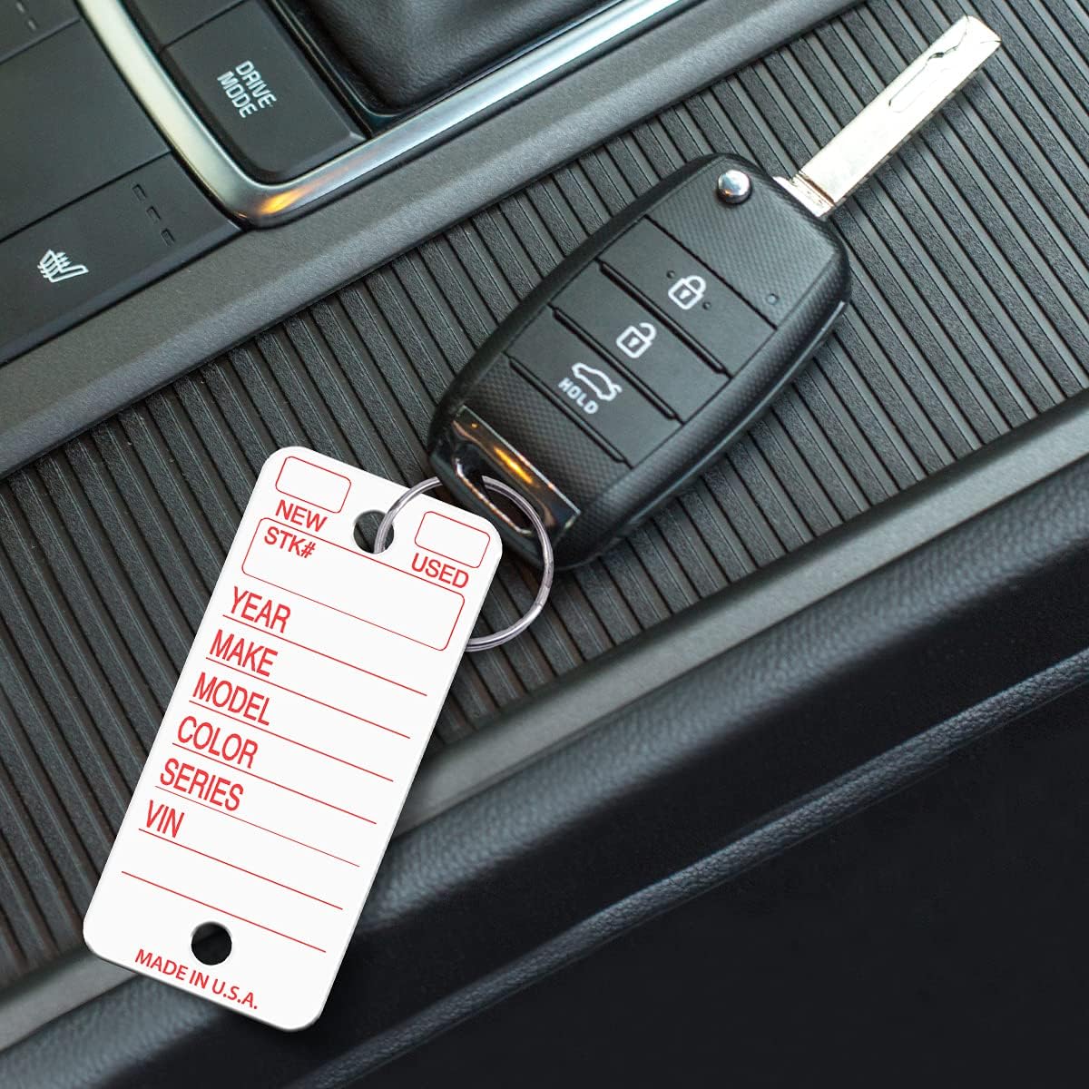 Versa-Tags 250 Tear-Proof Poly Key Tags - Plastic Key Tags for Automotive, Truck, or RV Dealerships (White), Made in USA