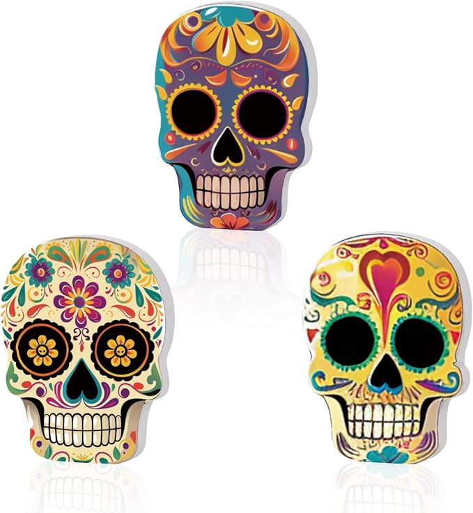 Smile Dia de los Muertos Wooden Block Decor