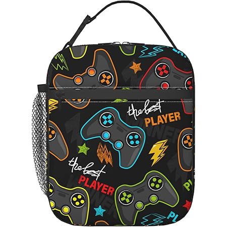 Amazon.com: NKHFNBIO Video Game Controller Insulated Lunch Box Bag ...