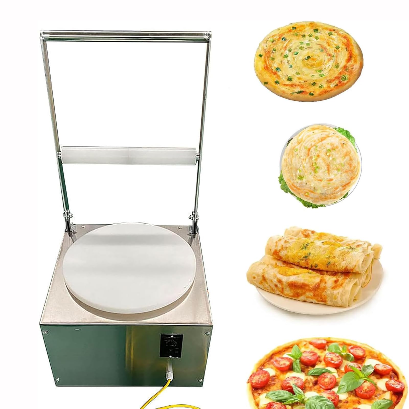 YXZQLOZ Electric Dough Rolling Machine (Hand-Rolled Style) — For Scallion Pancakes, Egg-Filled Pancakes, and Fried Flatbreads