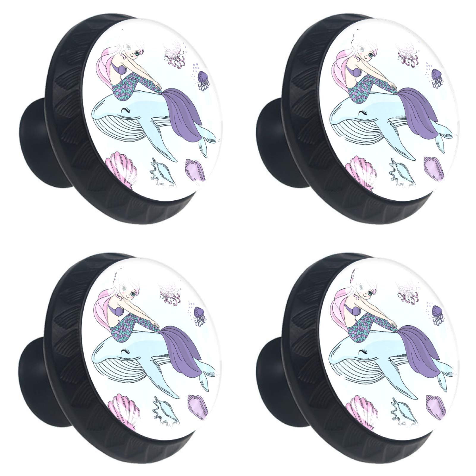 Boutons de tiroir sirène pour chambre de fille et commode enfant