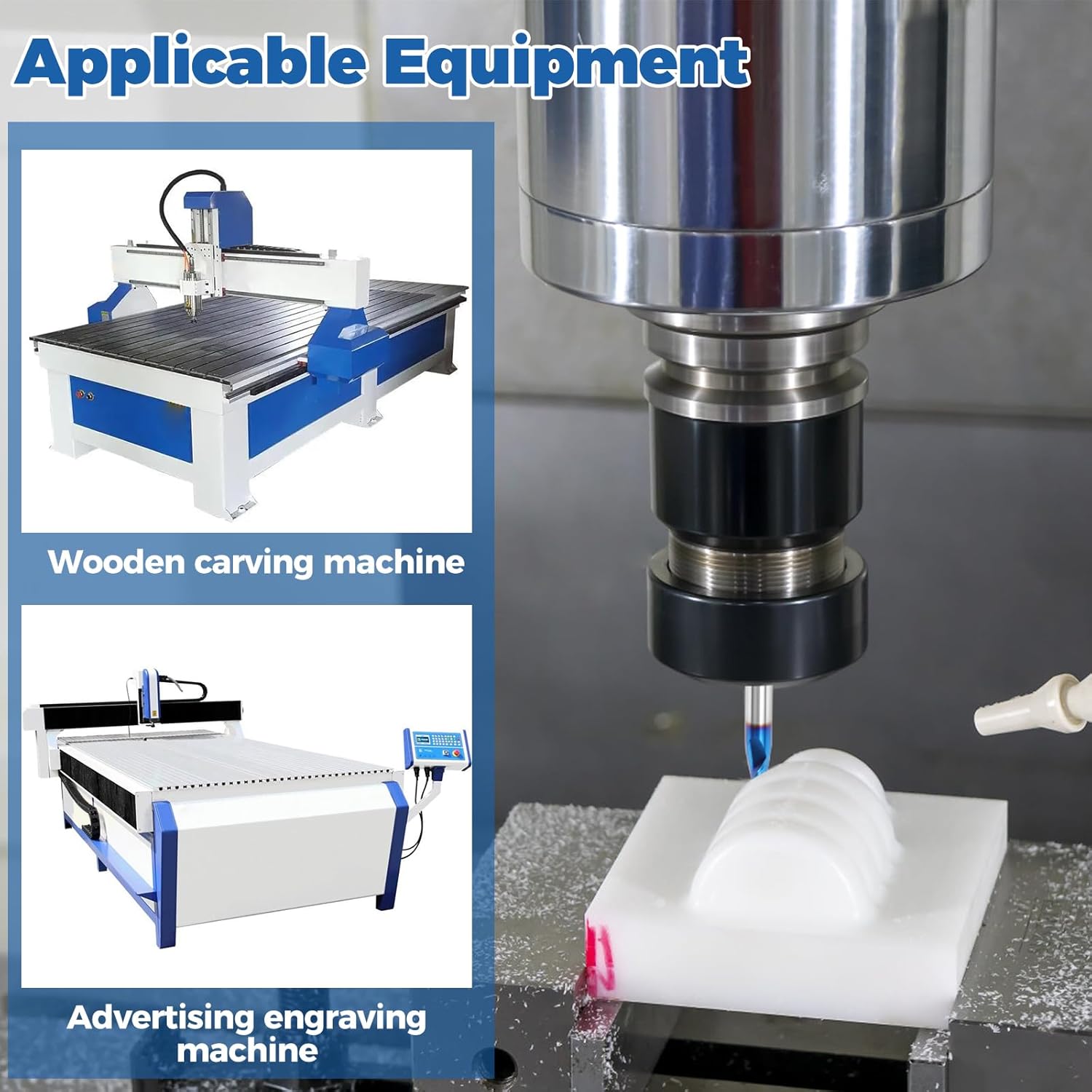 Tapered Ball Nose End Mills, 1/4 Inch Shank, 1/16" Tip Diameter, 5.4 Degree, YK20 Carbide 2 Flute CNC Router Bit, Professional Woodworking Engraving Tool for 2D/3D Milling Engraving Carving
