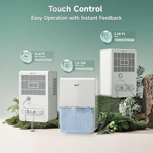 Miniatura 2 de DuraComfort Deshumidificador para sótano con bomba, 4500 pies cuadrados 50 pintas con WiFi