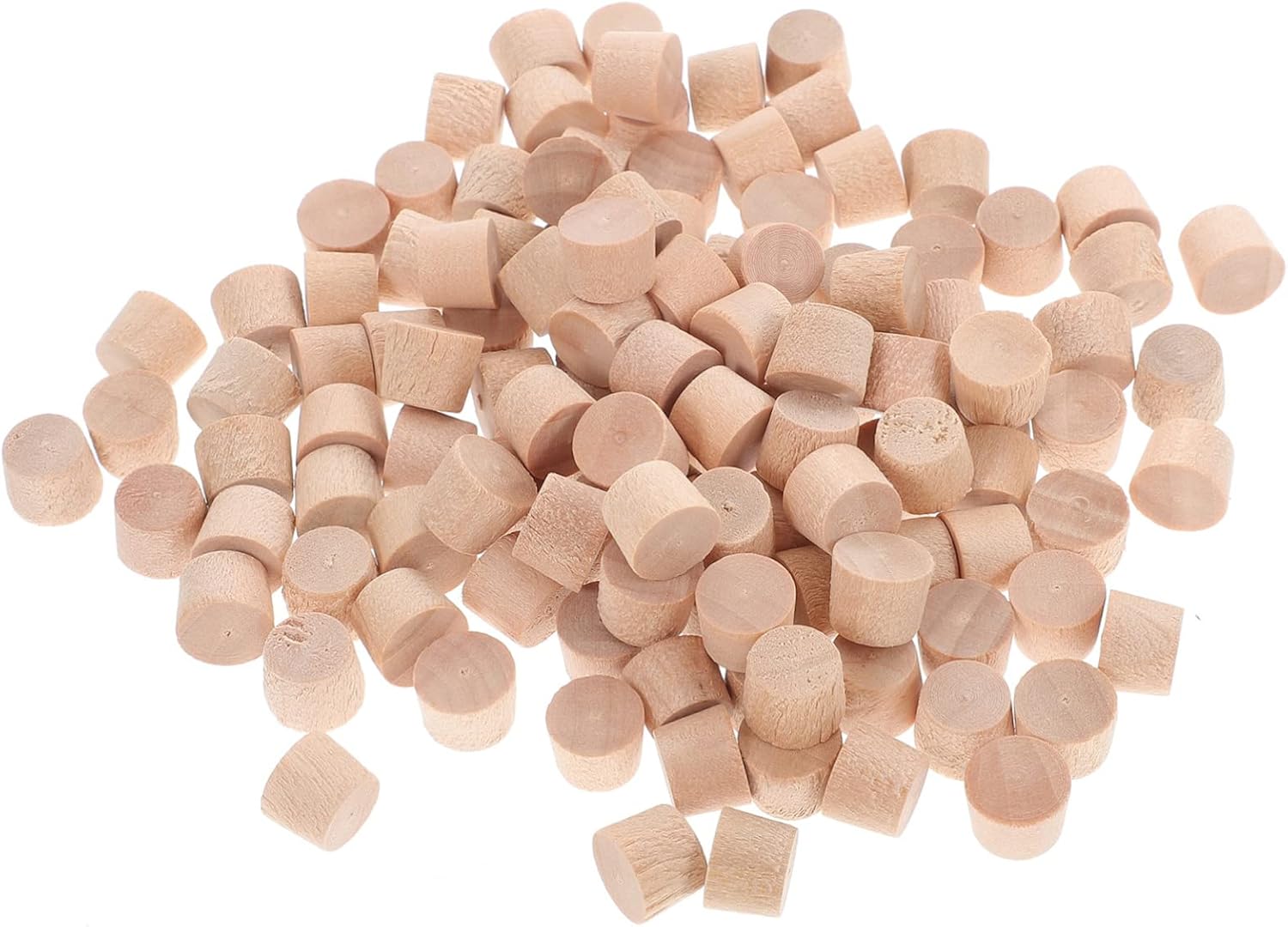 600pcs Wood Screw Plugs Wooden Buttons for Covering Screw Holes for Woodworking Projects and Furniture Repair Includes Flat and Round Plugs