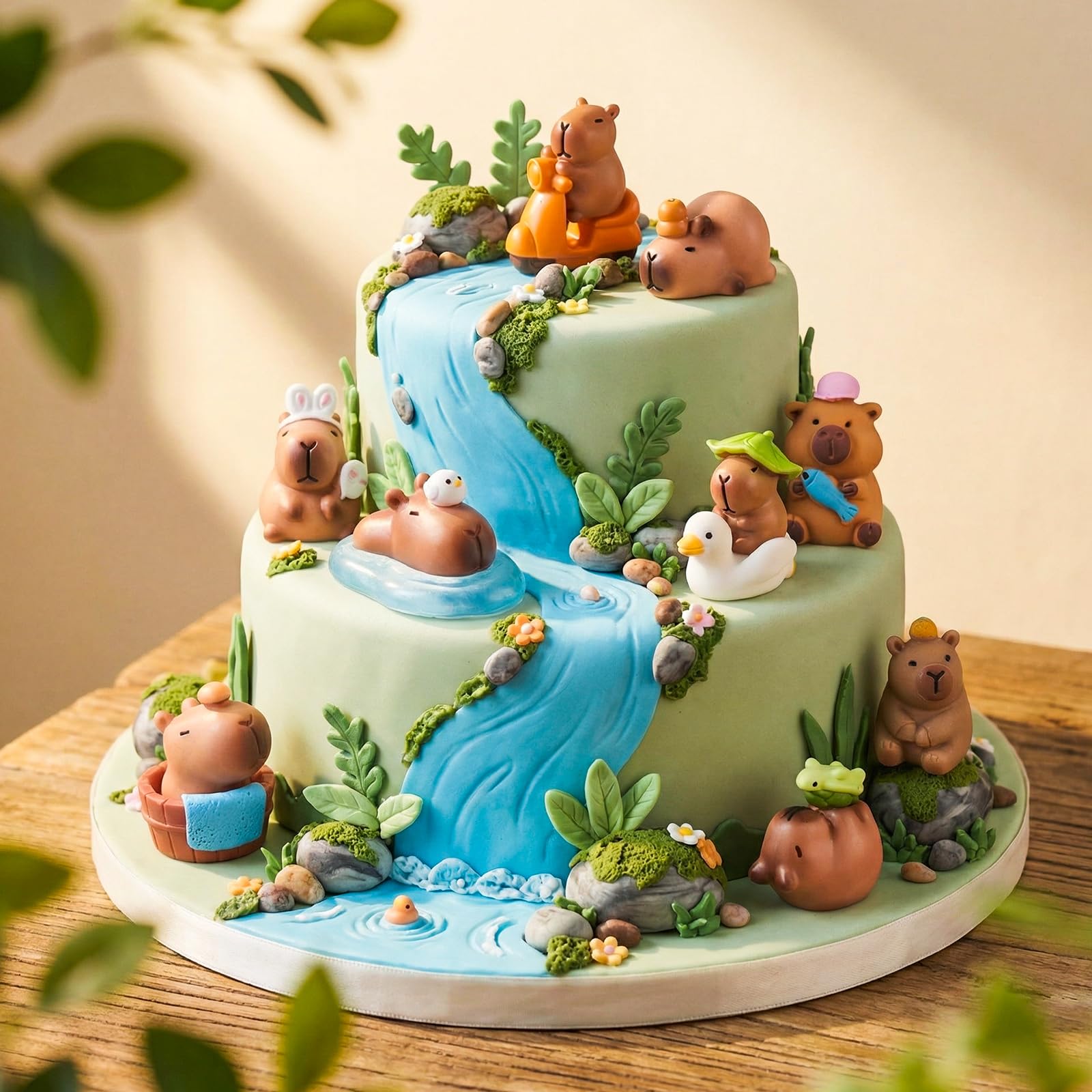 Nosiny 70 piezas de lindas figuras de Capibara en miniatura, regalo a granel, calendario de Adviento 2025, resina pequeña para bricolaje, accesorio de casa de muñecas, decoración de pasteles, tablero